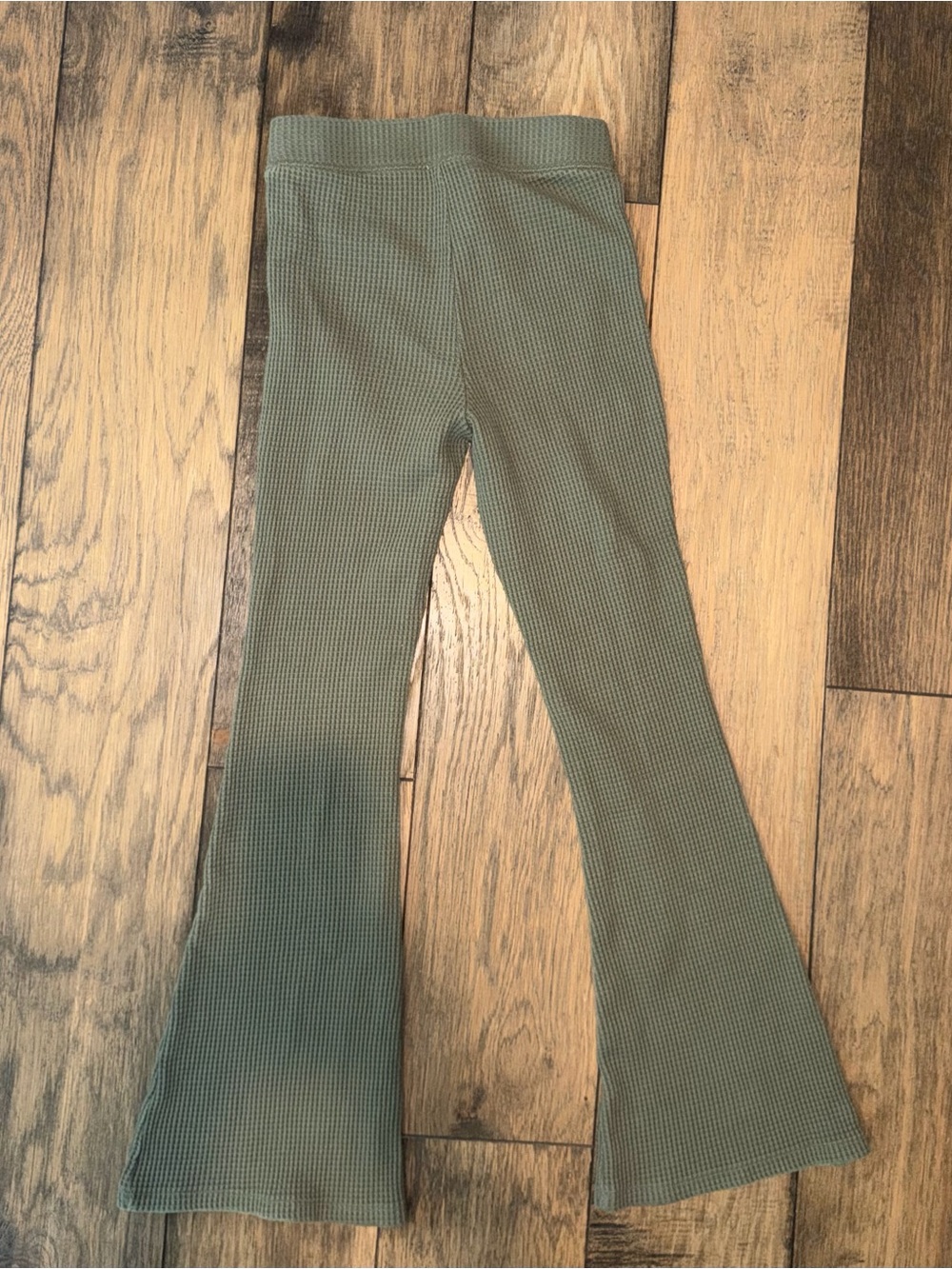 Women's Aerie Olive Green Waffle Flare Pants sz Small